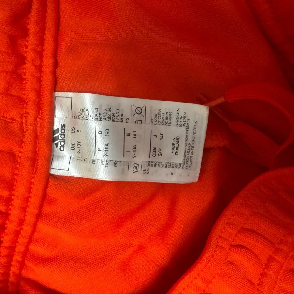 Adidas Kids' Red Joggers with Blue Accents